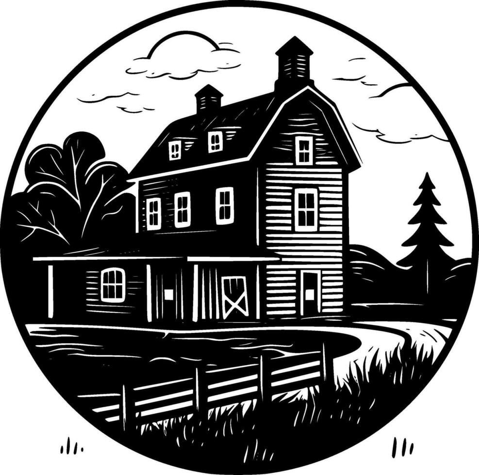 Farmhouse - High Quality Vector Logo - Vector illustration ideal for T-shirt graphic