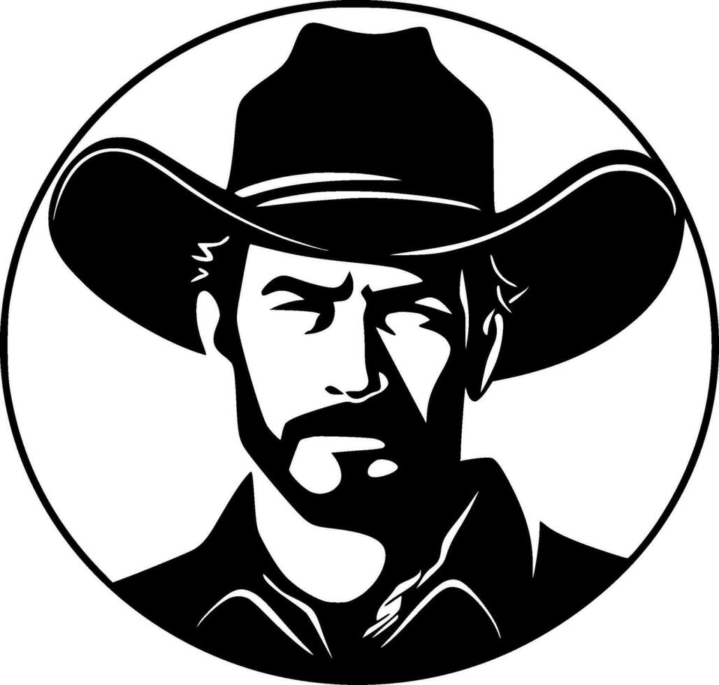 Western, Minimalist and Simple Silhouette - Vector illustration