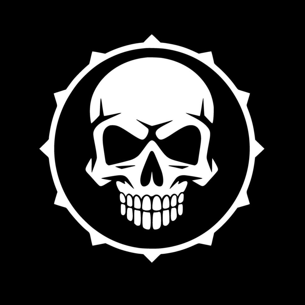 Skull, Minimalist and Simple Silhouette - Vector illustration