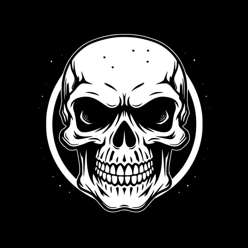 Skull, Minimalist and Simple Silhouette - Vector illustration