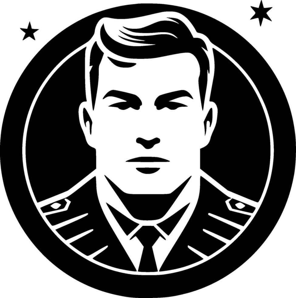 Military - Minimalist and Flat Logo - Vector illustration
