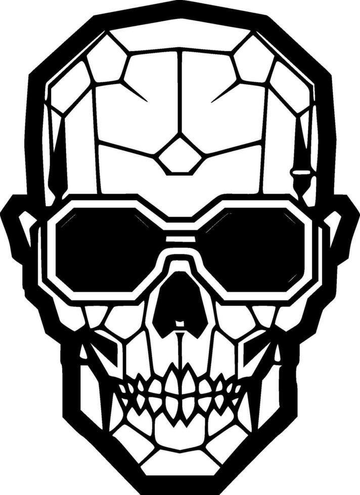 Skull - Minimalist and Flat Logo - Vector illustration
