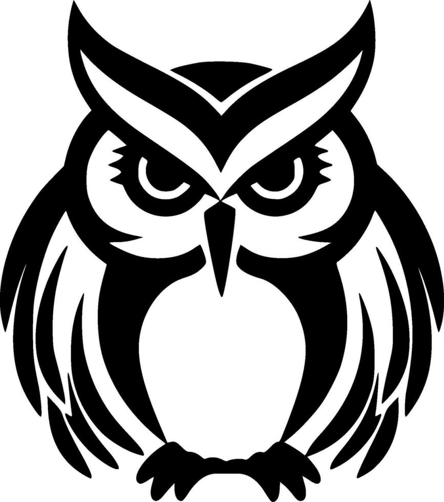 Owl - Minimalist and Flat Logo - Vector illustration