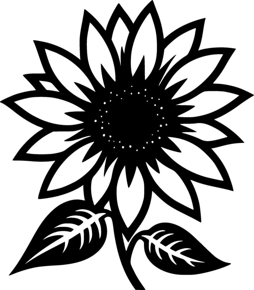 Flower, Minimalist and Simple Silhouette - Vector illustration
