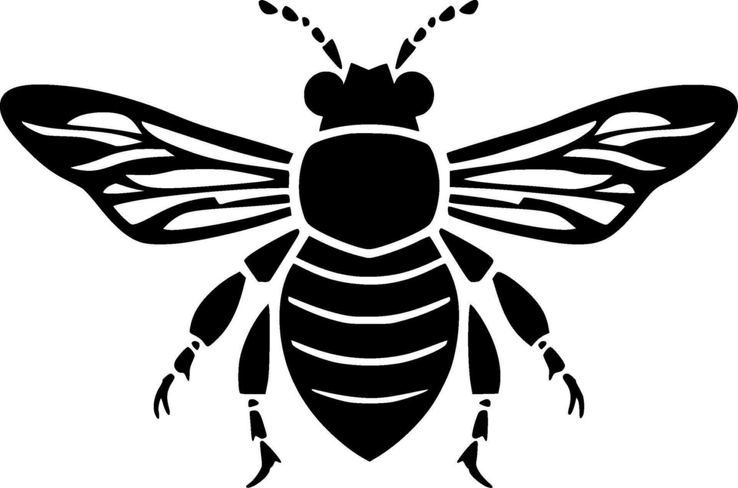 Bee - Minimalist and Flat Logo - Vector illustration