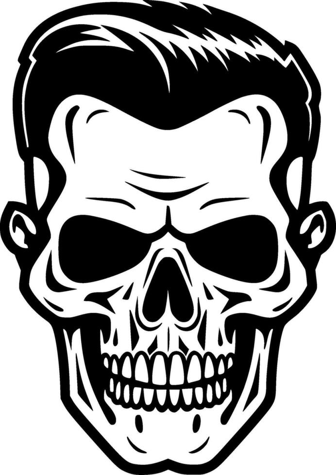 Skull, Minimalist and Simple Silhouette - Vector illustration
