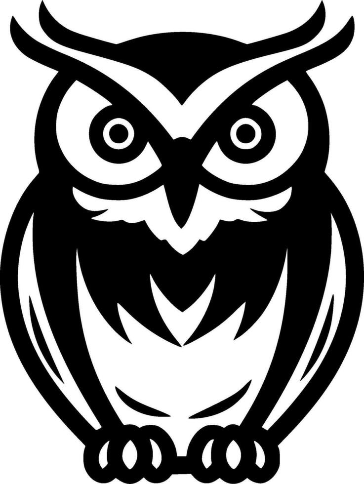 Owl - Minimalist and Flat Logo - Vector illustration