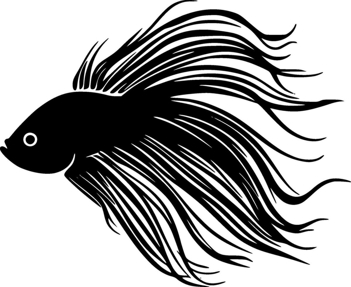 beta pescado - minimalista y plano logo - vector ilustración