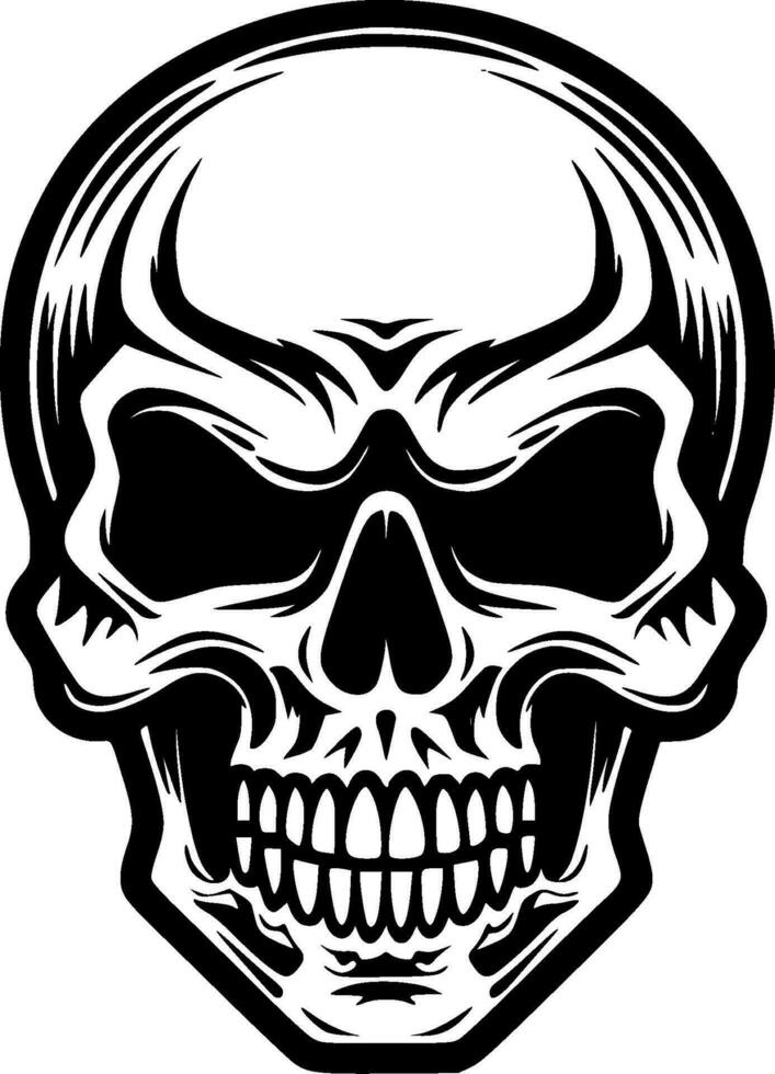 Skull - Minimalist and Flat Logo - Vector illustration