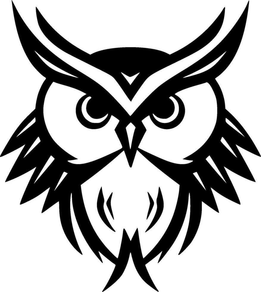 Owl, Minimalist and Simple Silhouette - Vector illustration