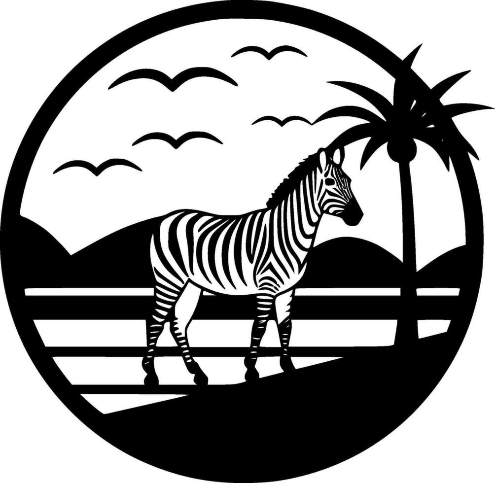 safari, minimalista y sencillo silueta - vector ilustración