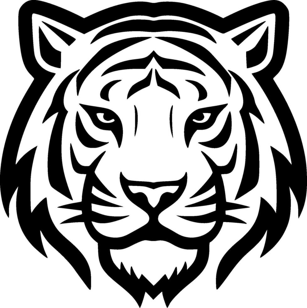 tigre, minimalista y sencillo silueta - vector ilustración