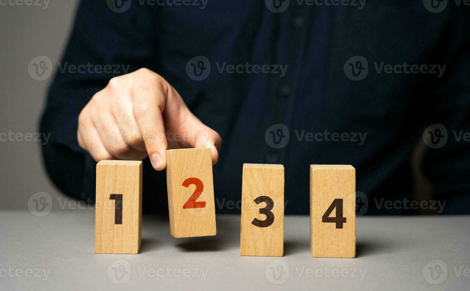 Passing the steps according to the instructions. Choose from four options. On the penultimate item of the list of tasks. Going for a next level. Business planning. Nearly reached the highest level. photo