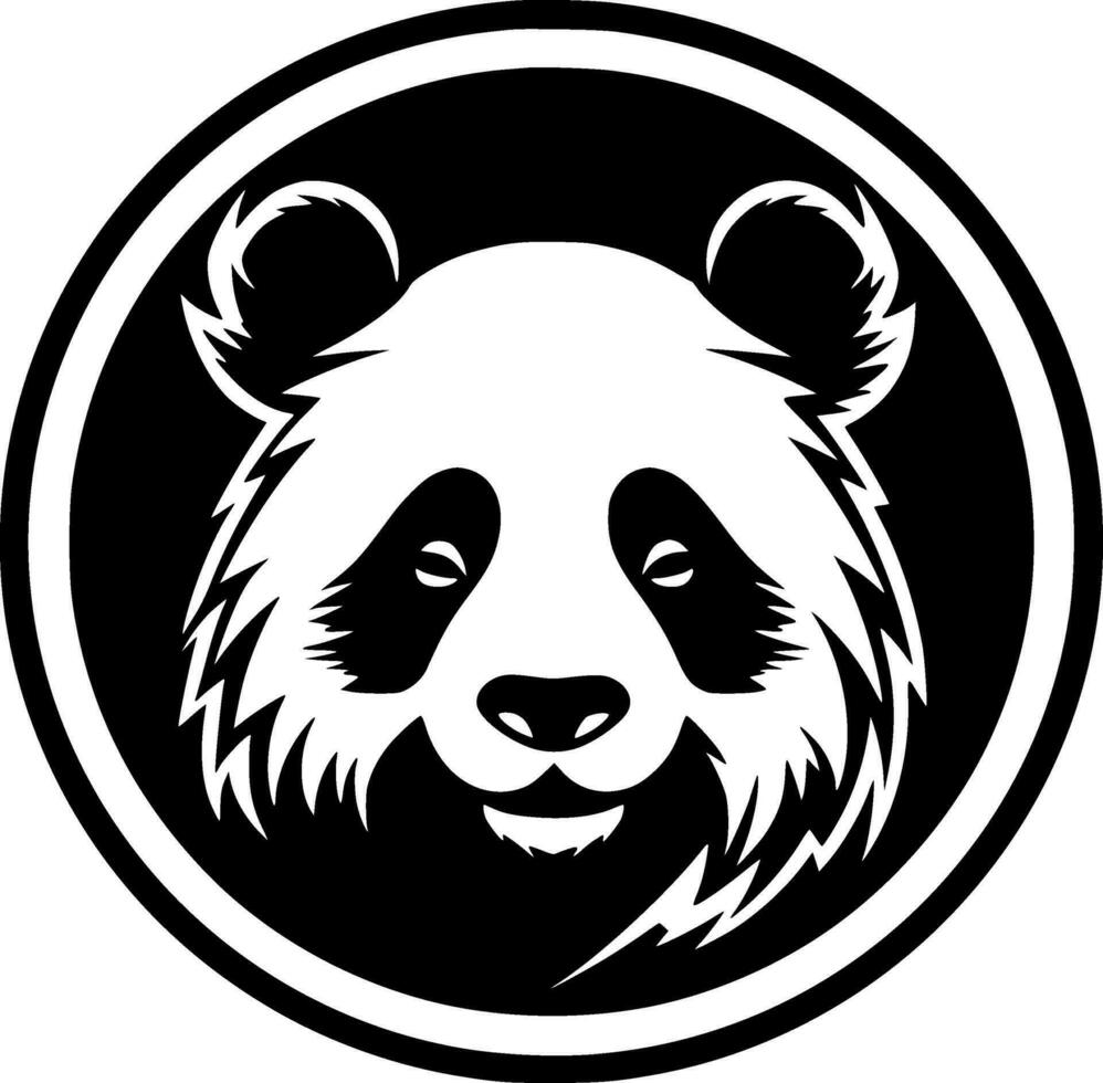Panda, Minimalist and Simple Silhouette - Vector illustration