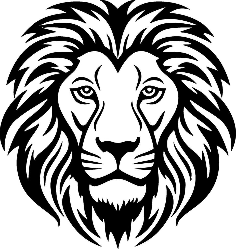 Lion, Minimalist and Simple Silhouette - Vector illustration