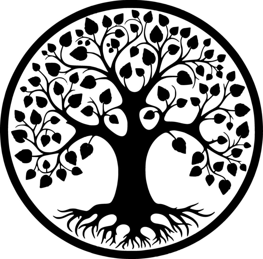 Tree, Minimalist and Simple Silhouette - Vector illustration
