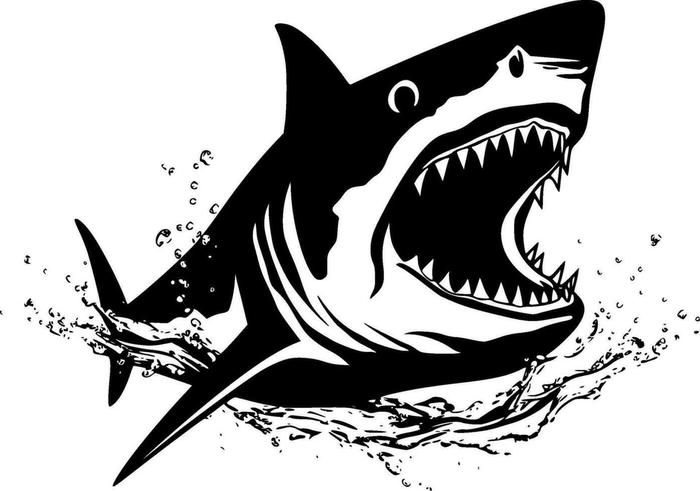 Shark - Minimalist and Flat Logo - Vector illustration