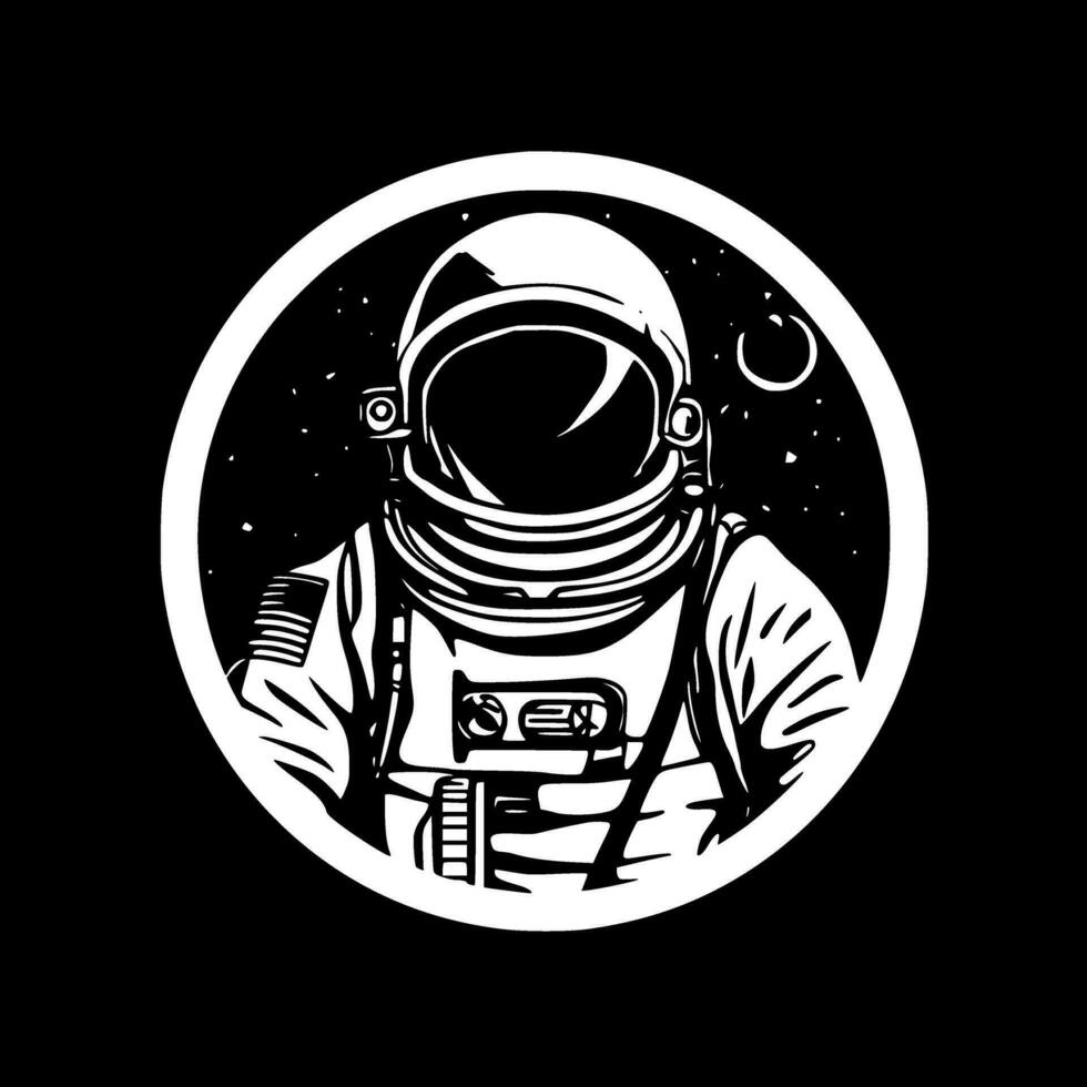 astronauta, minimalista y sencillo silueta - vector ilustración