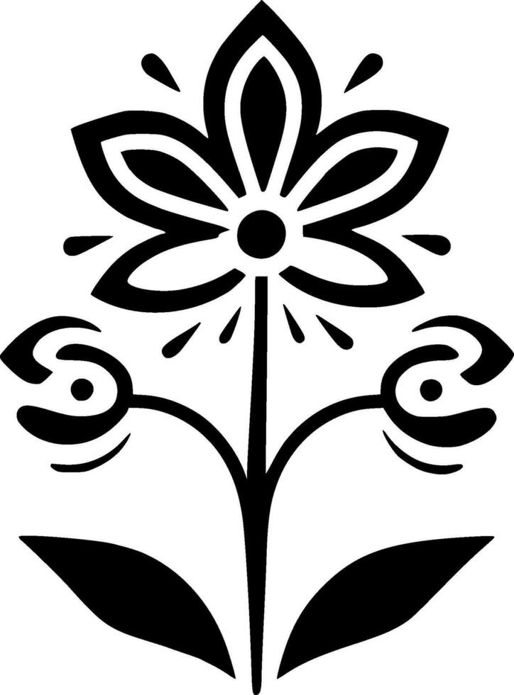 Flower, Minimalist and Simple Silhouette - Vector illustration