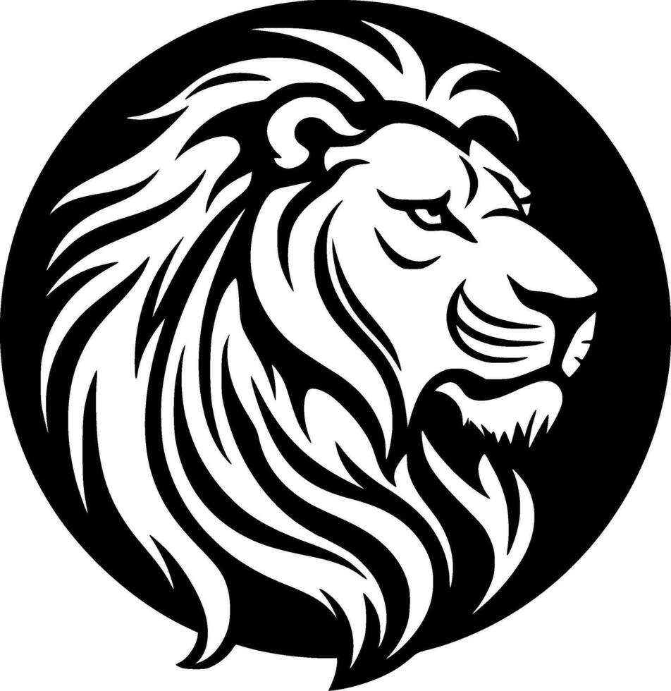 Lion, Black and White Vector illustration 27228101 Vector Art at Vecteezy
