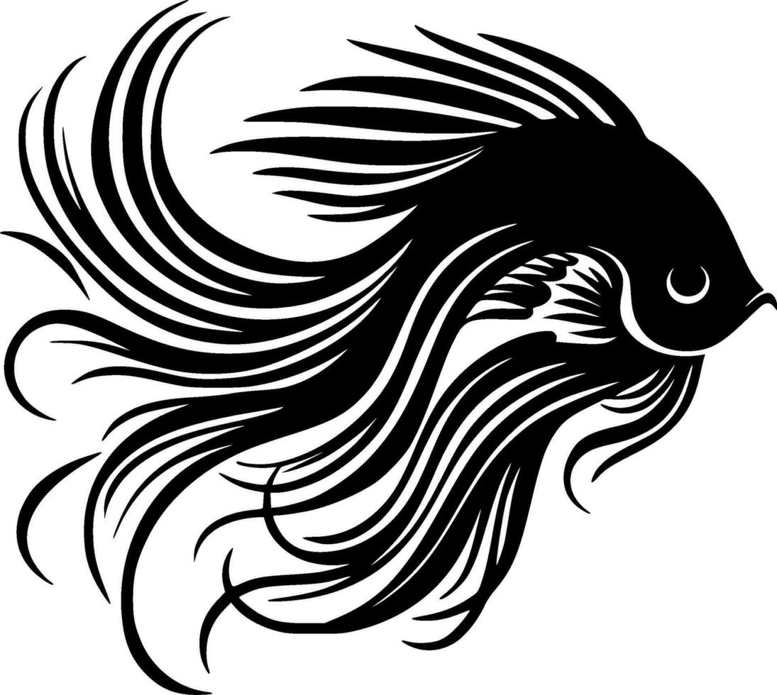 Beta Fish - High Quality Vector Logo - Vector illustration ideal for T-shirt graphic