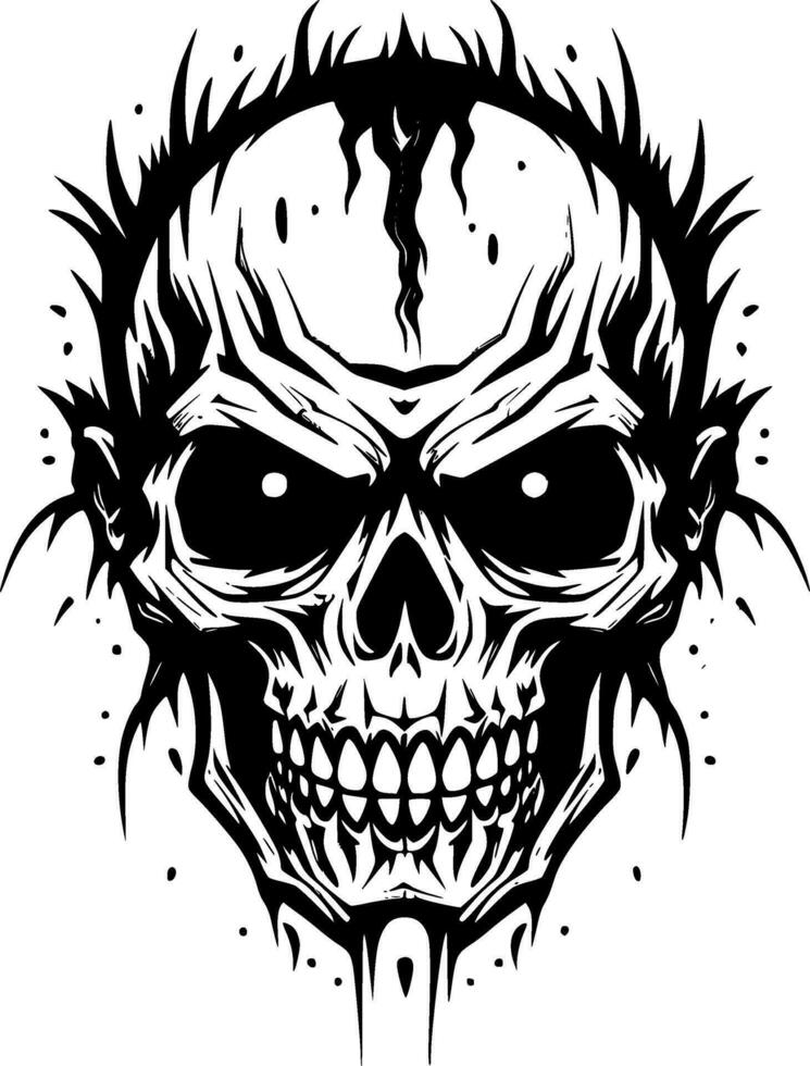 Skull - Minimalist and Flat Logo - Vector illustration