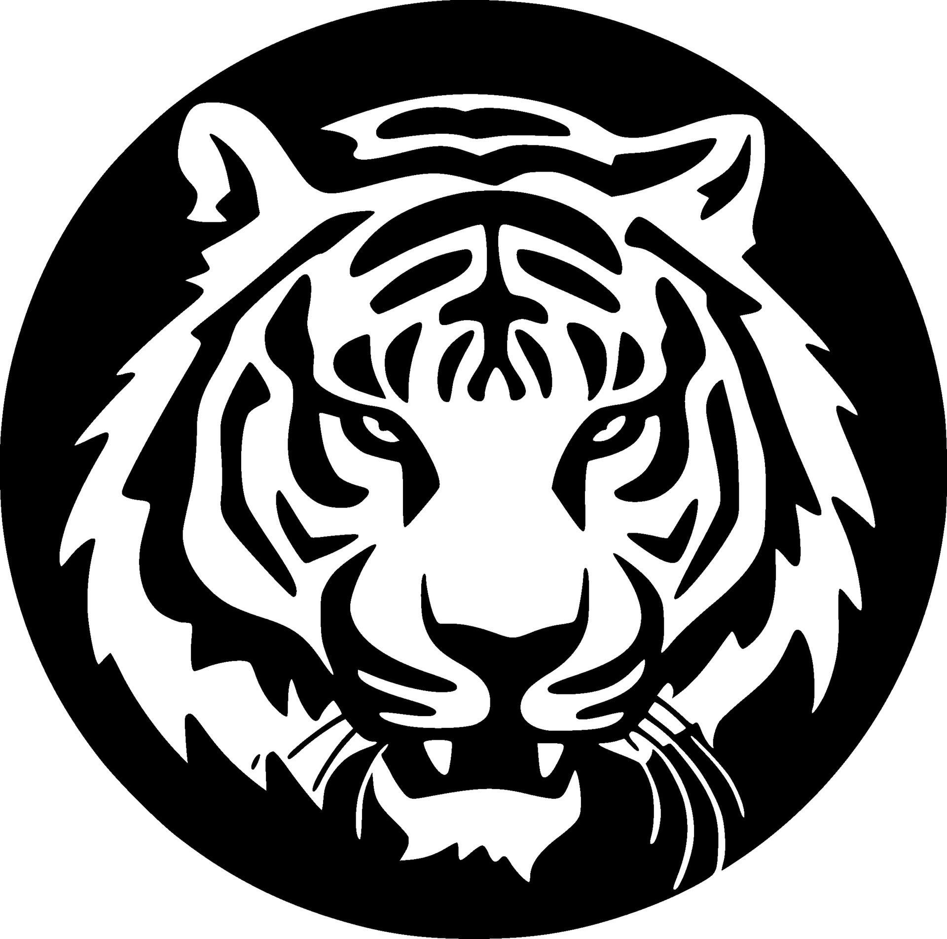 Tiger, Black and White Vector illustration 27228243 Vector Art at Vecteezy