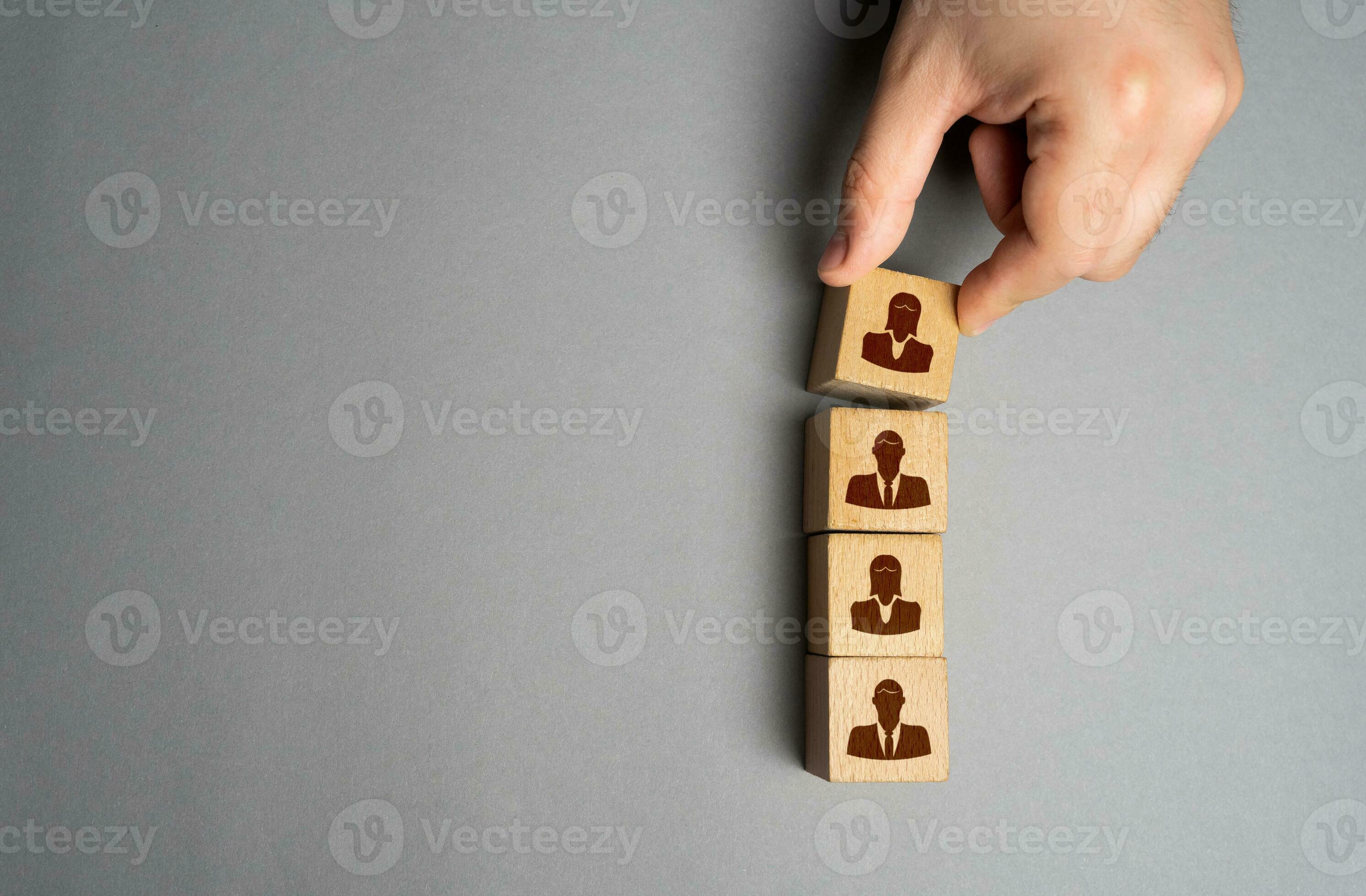 Assemble a team of people. Recruitment seeking to fill job 