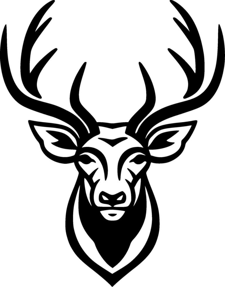 Dear, Black and White Vector illustration