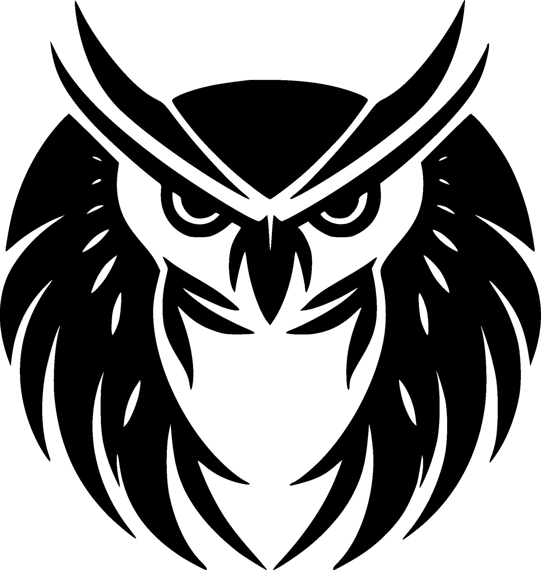 Owl, Black and White Vector illustration 27228410 Vector Art at Vecteezy