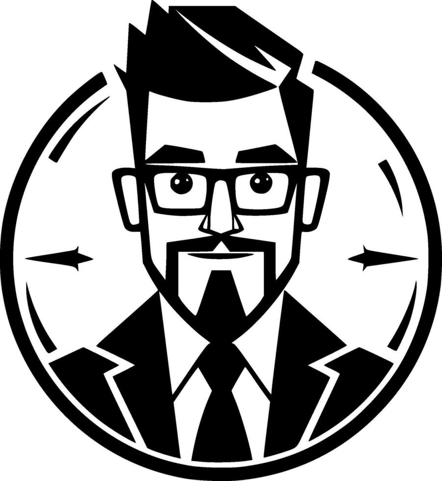 Teacher - Minimalist and Flat Logo - Vector illustration