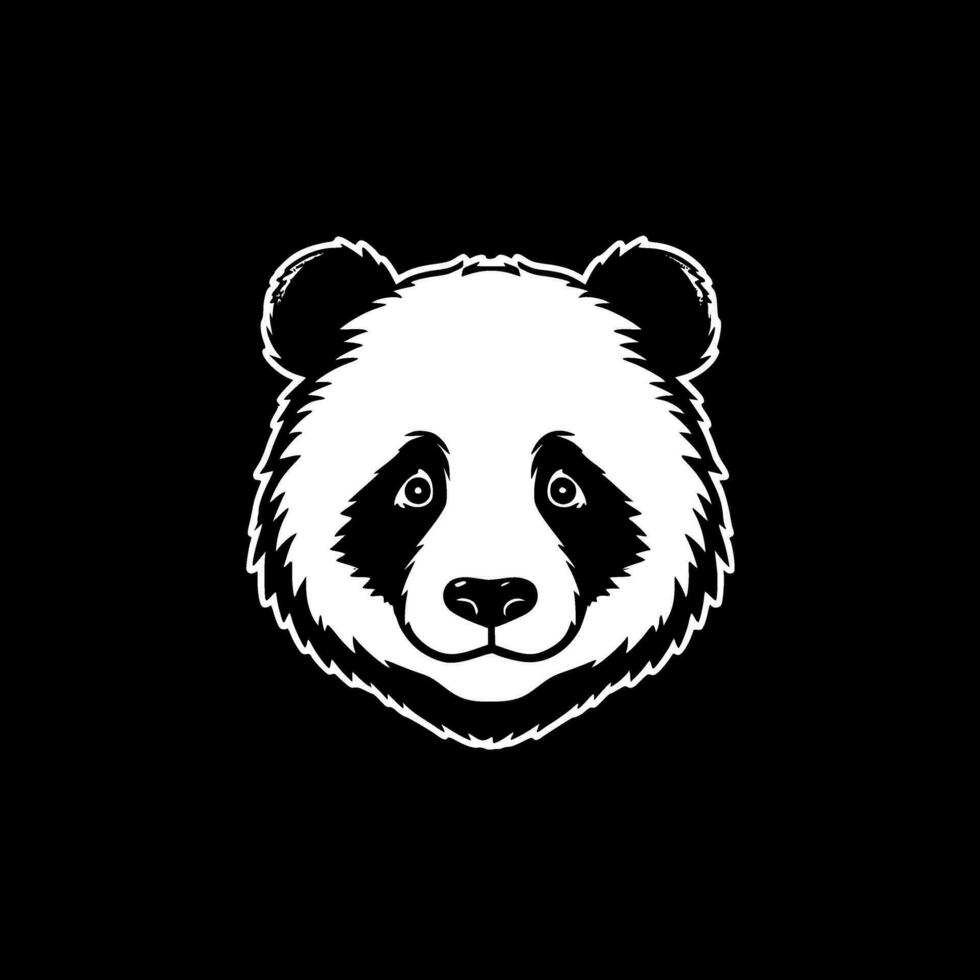 Panda, Minimalist and Simple Silhouette - Vector illustration