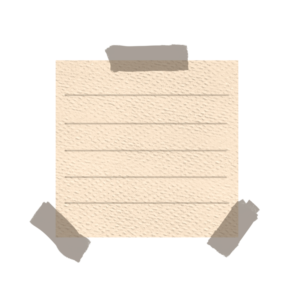 Aesthetic Sticky Note png