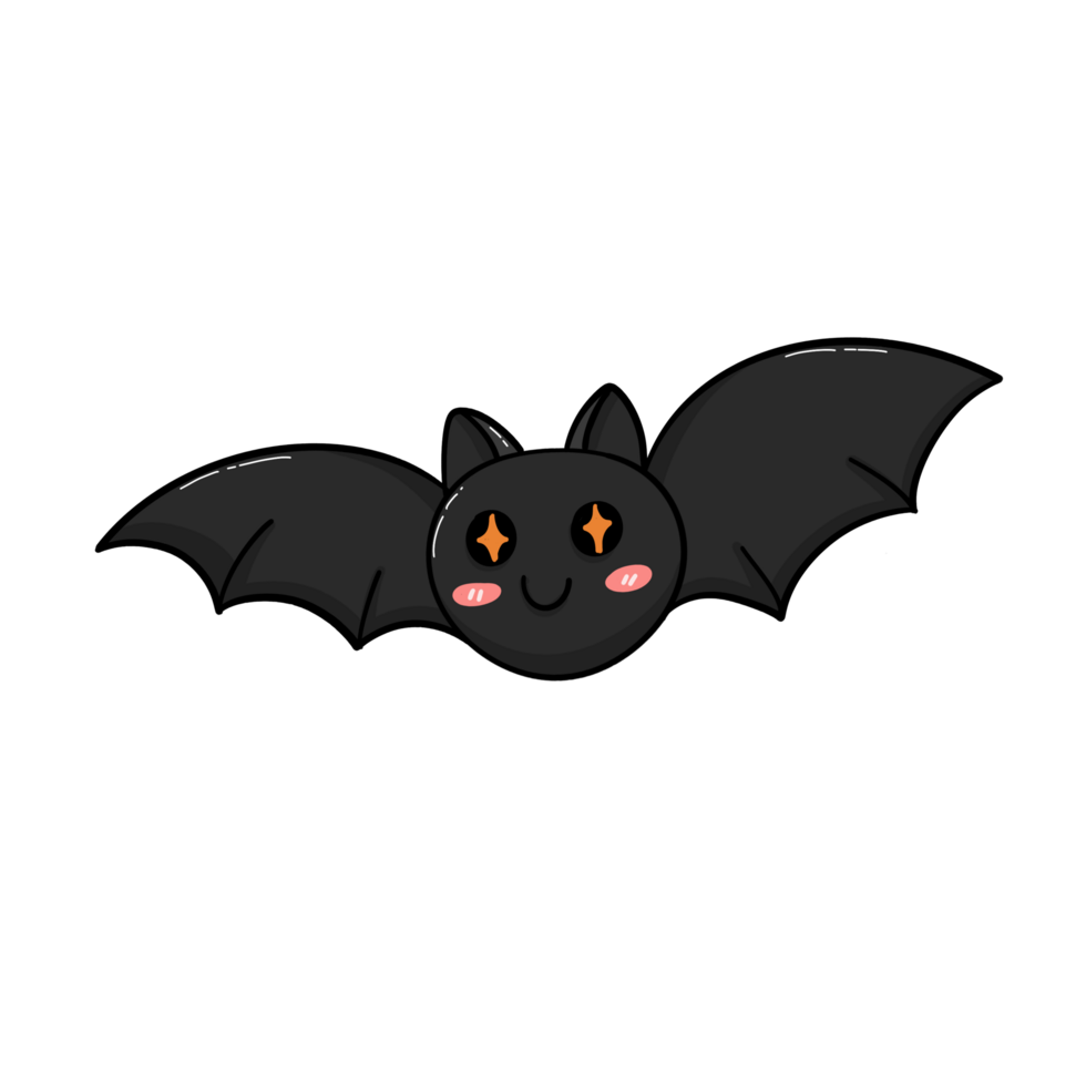 a cartoon bat with glowing eyes on a transparent background 27229000 PNG