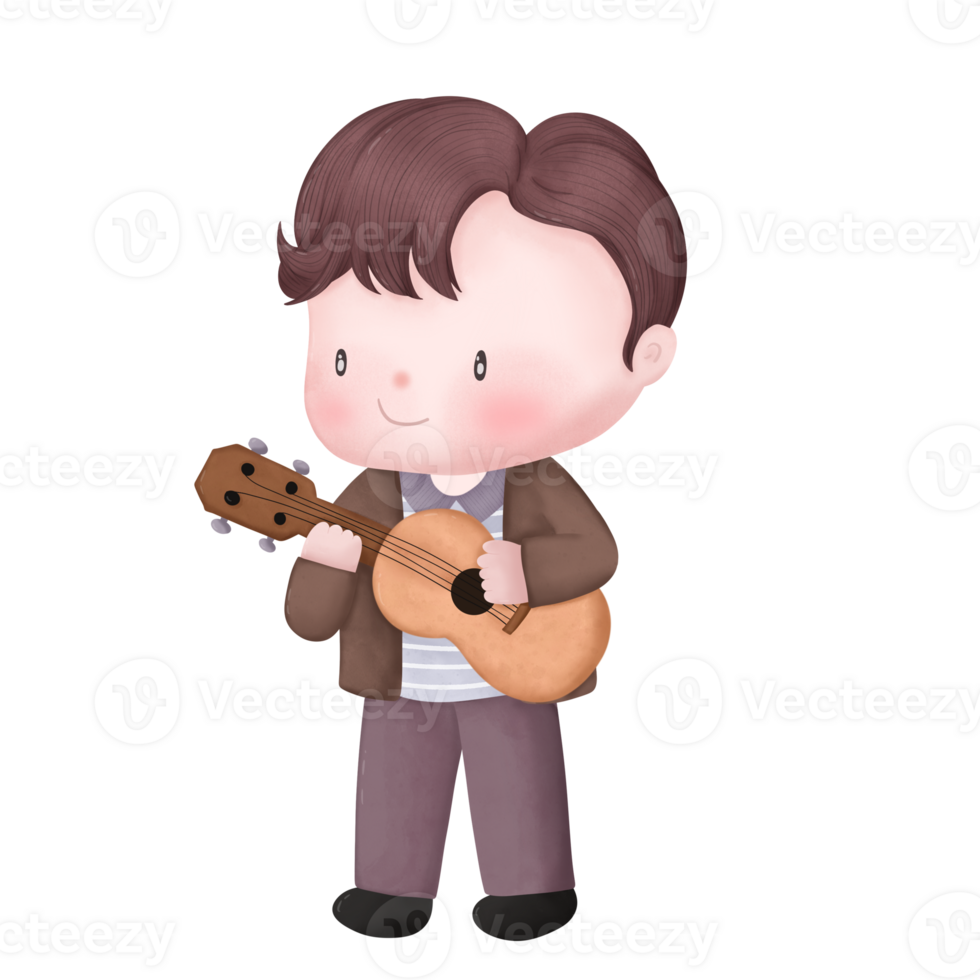 boy playing guitar png