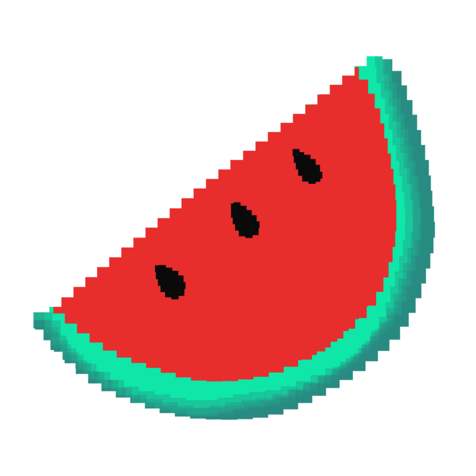 watermelon slice pixel art png