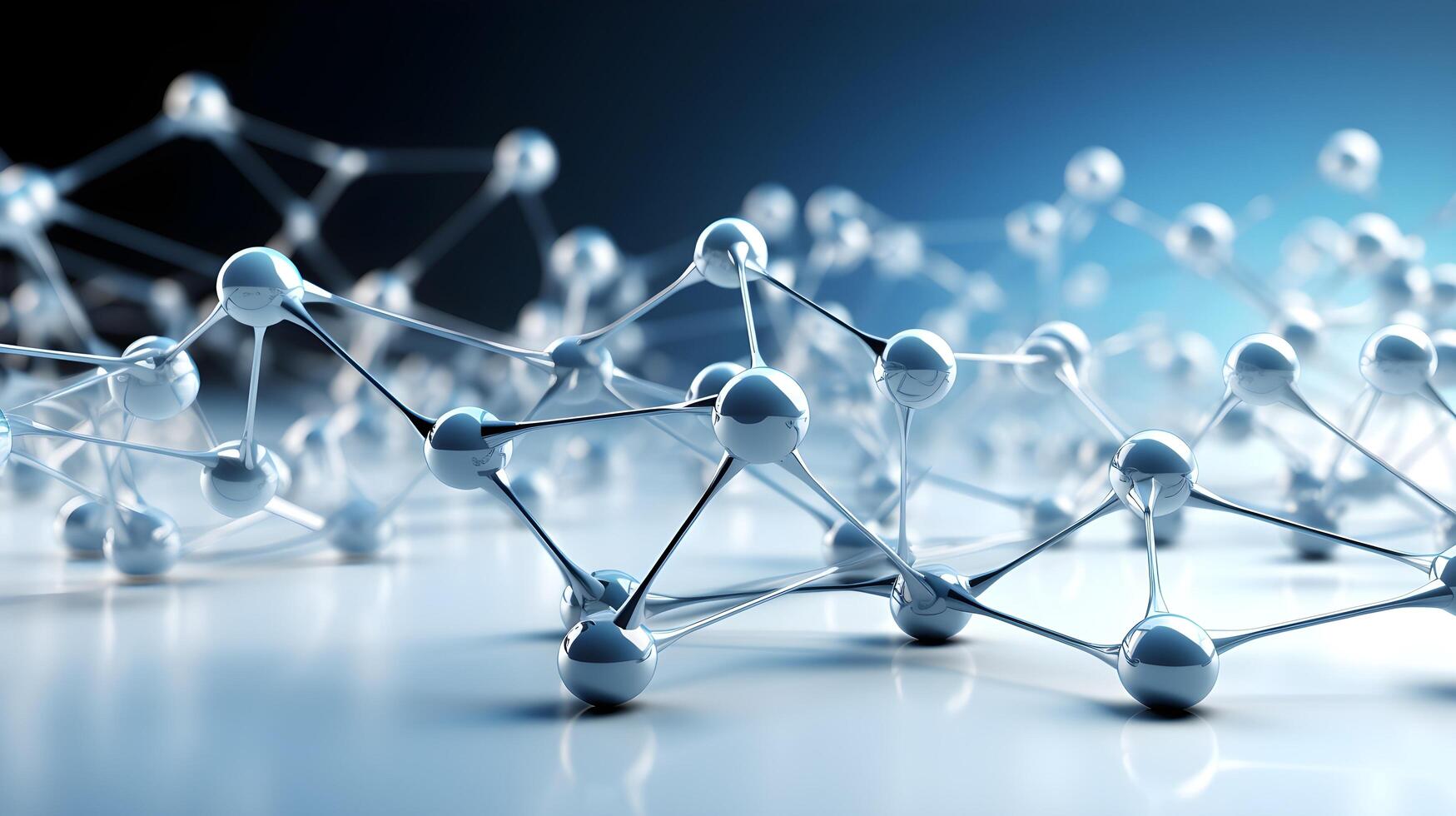 Futuristic 3D Polygonal Background. Low Poly Connecting Dots and Lines. photo