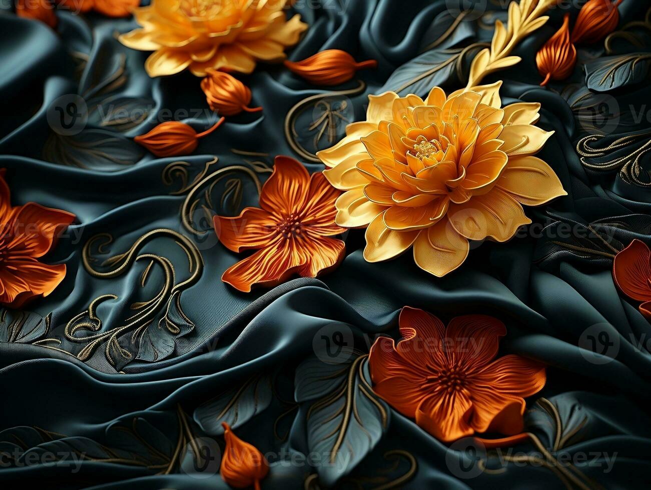 Ultra-detailed luxurious fabric texture generative ai photo