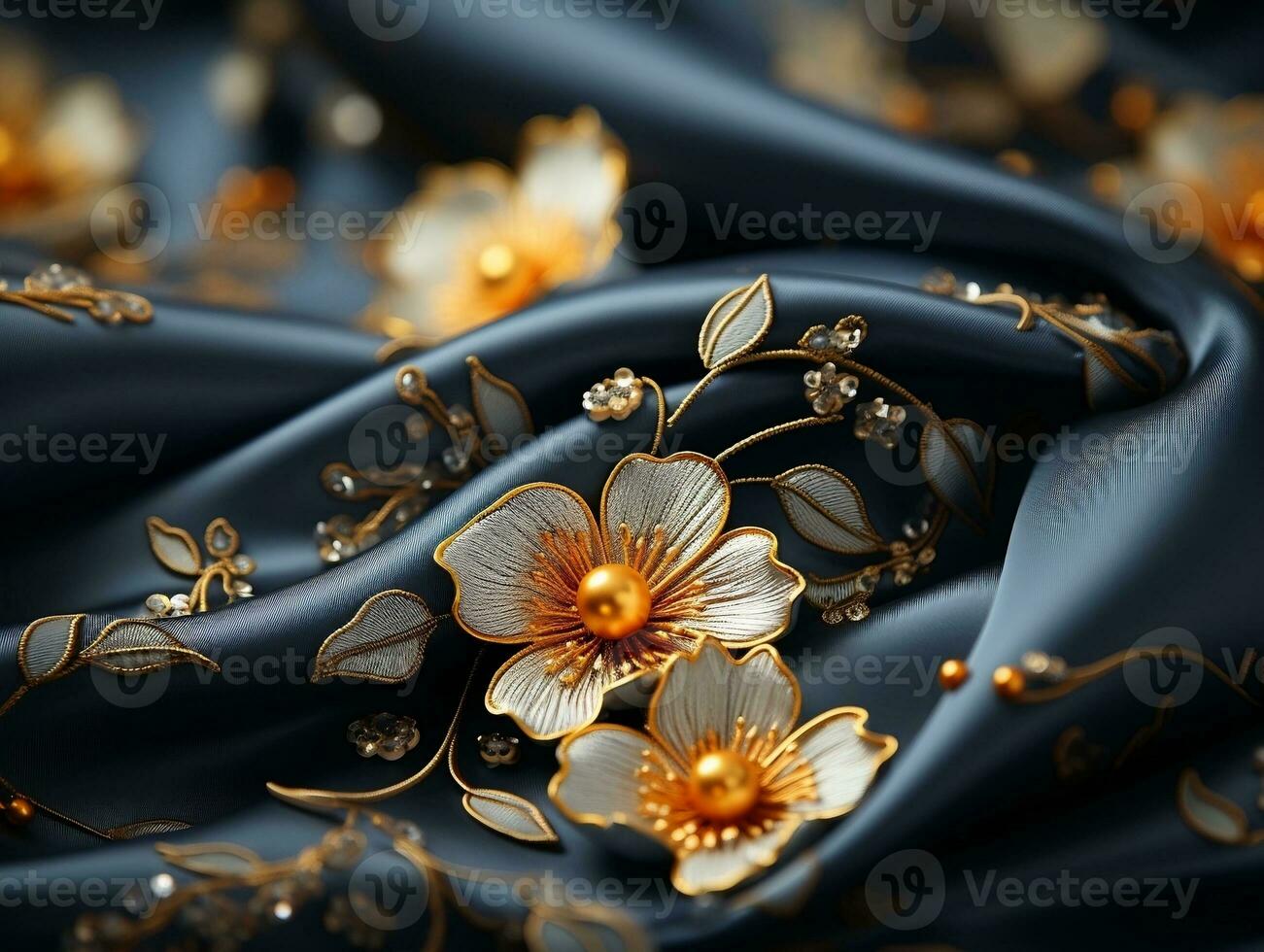 Ultra-detailed luxurious fabric texture generative ai photo