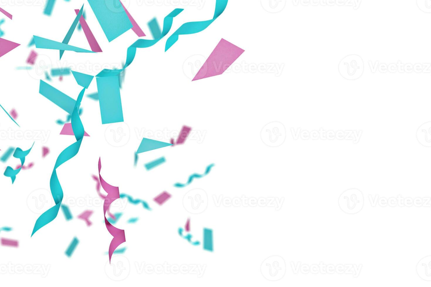 Blue and pink boy or girl confetti overlay background photo