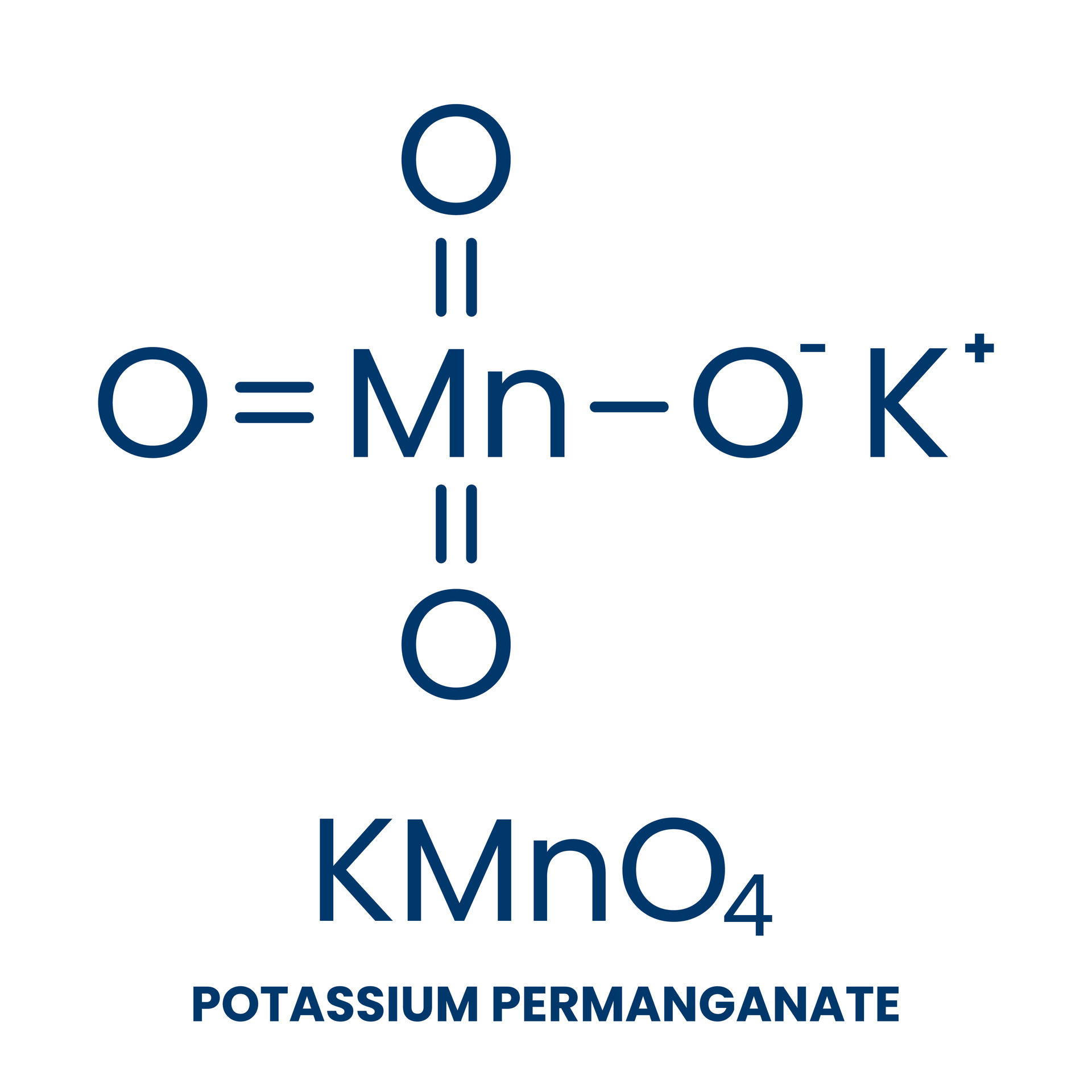 Potassium permanganate chemical formula structure icon 60 off