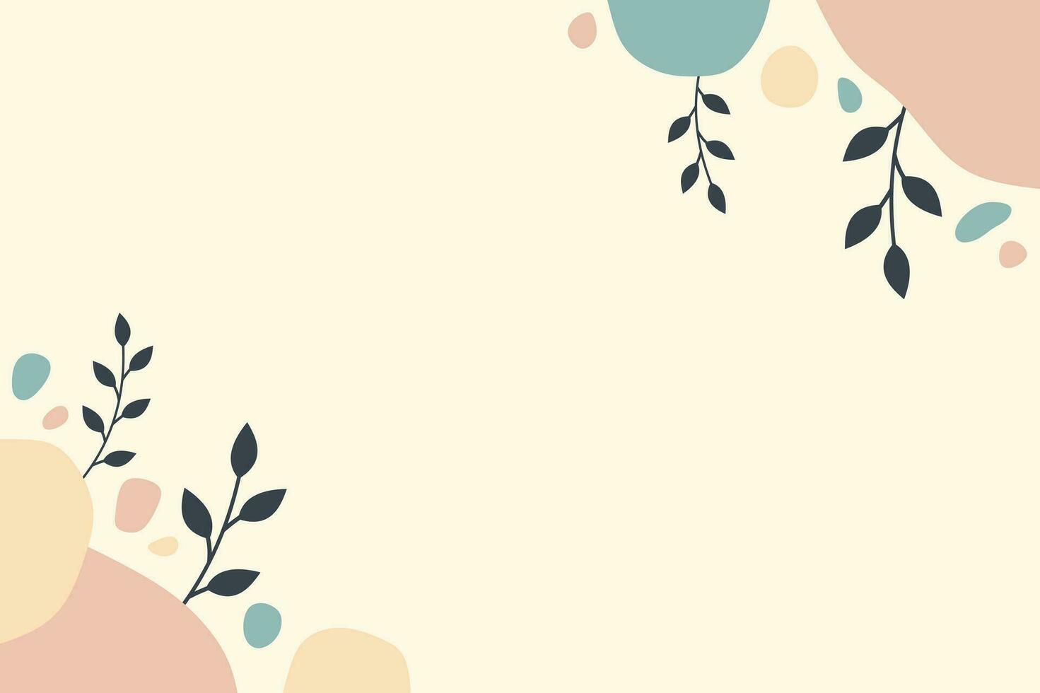 Illustration Vector Graphicof Aesthetic Background Template with Serene Pastel Colors and Minimalist Nature Design.