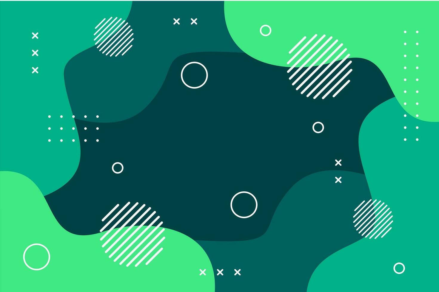 Illustration Vector Graphic of Abstract Fluid Colorful Green Background Template. Geometric Modern Background. Simple and Modern Concept.