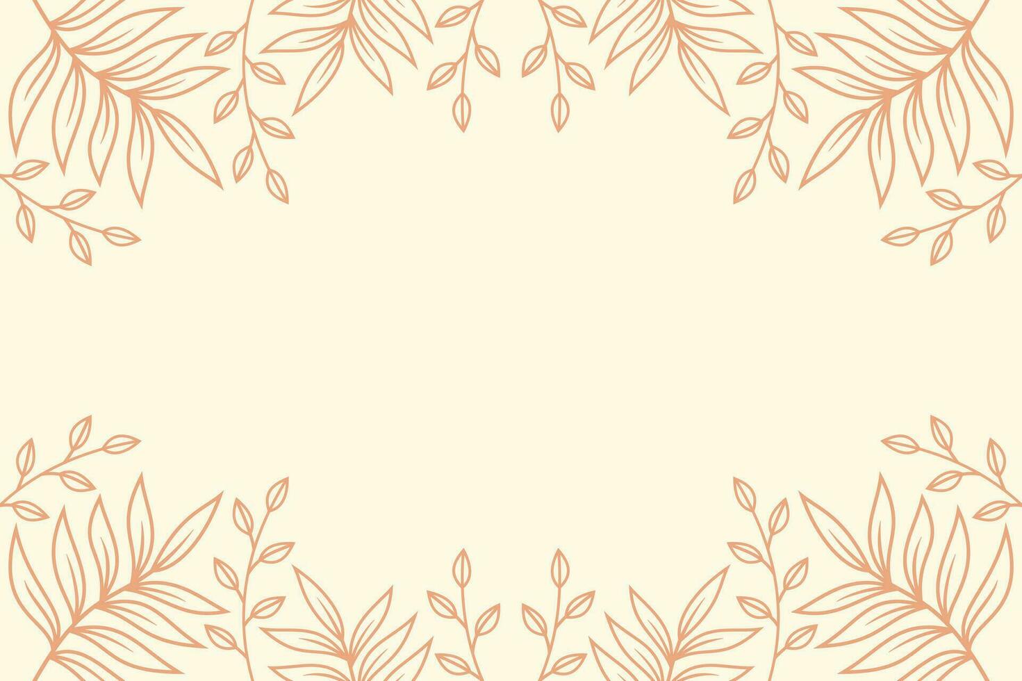 Illustration Vector Graphic of Luxury Nature Background Template with Aesthetic Style. Aesthetic Border with Nature Theme. Simple and Minimalist Background Template.