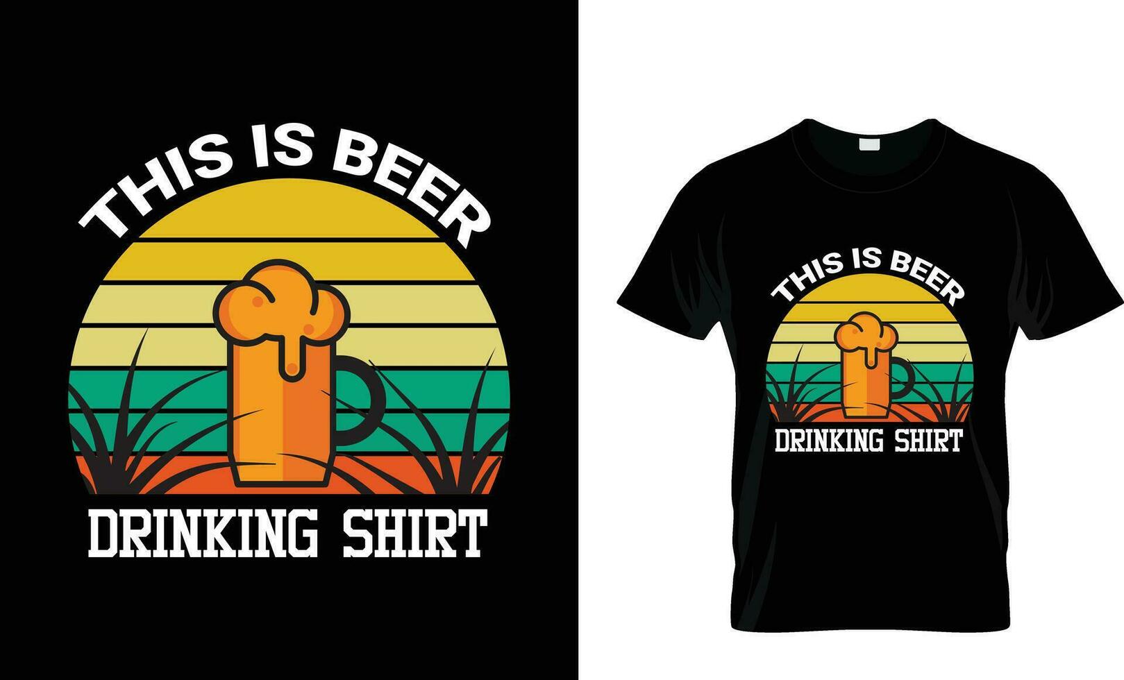 cerveza tipografía t camisa diseño para hombres, frío cerveza tipografía diseño, taza, póster diseño. vector