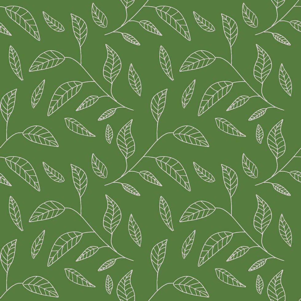 Leaf floral vector art seamless pattern