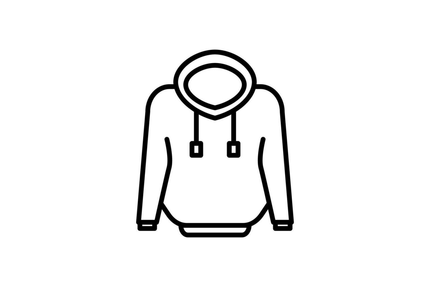 Sweatshirt Icon. Icon related to clothes icon set. line icon style. Simple vector design editable