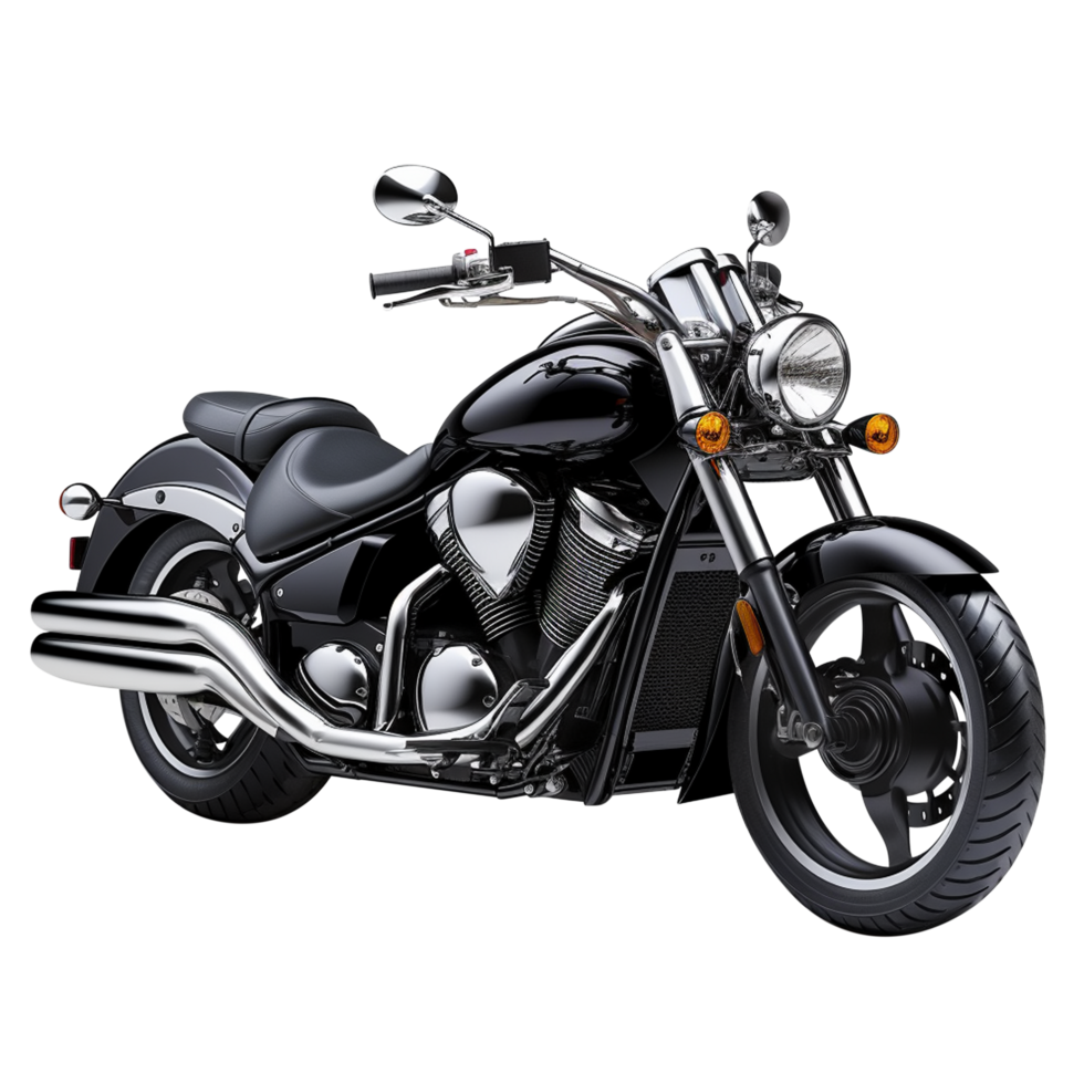 kruiser motor PNG luxueus motorfiets kruiser motor transparant achtergrond ai gegenereerd