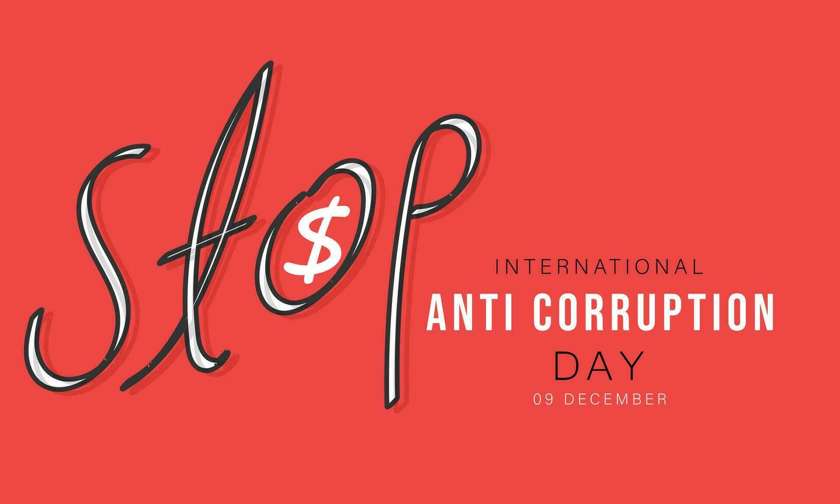 International Anti-Corruption Day. background, banner, card, poster, template. Vector illustration.