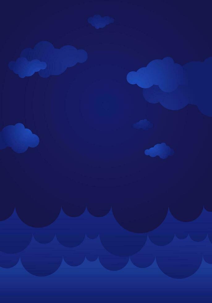 Beautiful Gradient Cloud Background vector